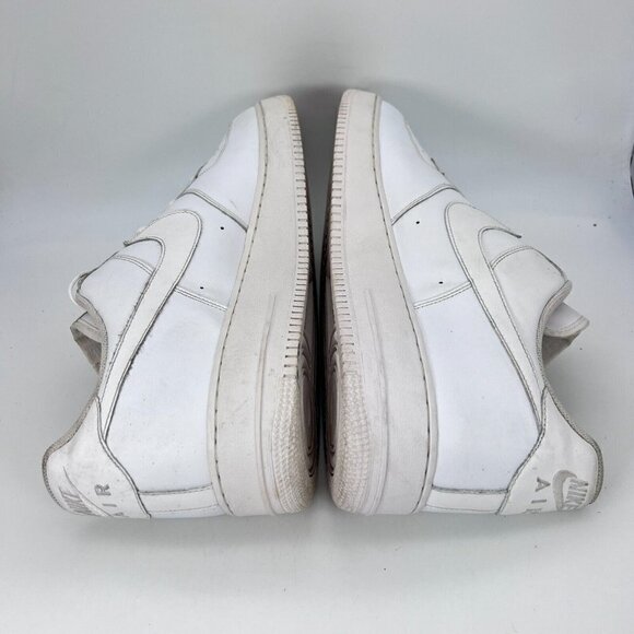 Nike Air Force 1 AF1 07 Low Men Size 18 Sneaker Shoes Triple White 315122-111 - Picture 6 of 12